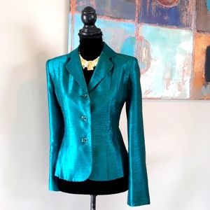 Le Suit Collections/ Metallic Teal/ Blazer